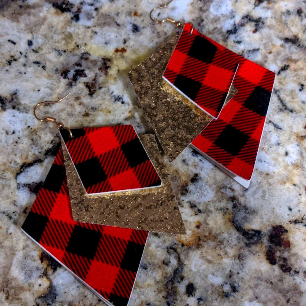 Red & Black Earings